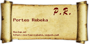 Portes Rebeka névjegykártya